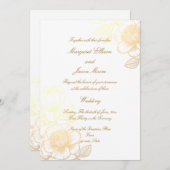 Elegant Delicate Flowers Wedding Uitnodiging (Voorkant / Achterkant)