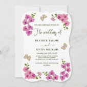 Elegant Delicate Paars Orchids Bohemian Botanical Kaart (Voorkant)