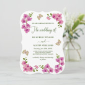 Elegant Delicate Paars Orchids Bohemian Botanical Kaart (Staand voorkant)