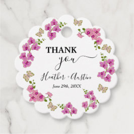 Elegant Delicate Purple Orchids Bohemian Botanical Bedankjes Labels
