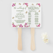 Elegant Delicate Purple Orchids Wedding Program Handwaaier (Voorkant en achterkant)