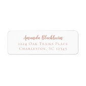 Elegant Delicate Script Roos Roze kalligrafie Etiket (Voorkant)