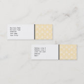 Elegant demaspatroon. Licht gouden kleur. Mini Visitekaartje (Voorkant / Achterkant)