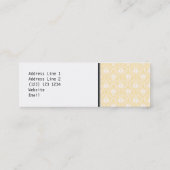 Elegant demaspatroon. Licht gouden kleur. Mini Visitekaartje (Achterkant)