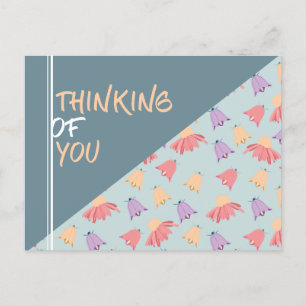 Elegant denken over je bloemen in groen briefkaart