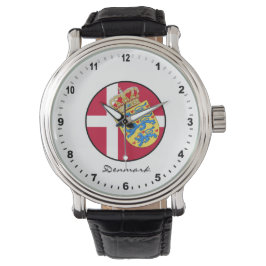Elegant Denmark Watch & Danish Flag Horloge