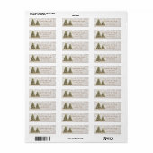 Elegant,Dennenbomen,Glitterende Bokeh Etiket (Full Sheet)