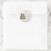 Elegant,Dennenbomen,Glitterende Bokeh Ronde Sticker (Tas)