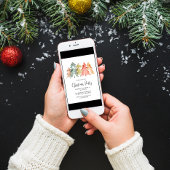 Elegant dennenboom kerstfeest kaart