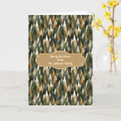 Elegant dennenboom patroon | Rustieke wouden Kaart (Gele Bloem)