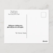 Elegant dennenboompatroon | rustiek bos briefkaart (Achterkant)