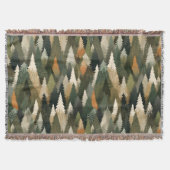 Elegant dennenboompatroon | rustiek bos deken (Voorkant)