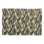 Elegant dennenboompatroon | rustiek bos kussensloop (Achterkant)