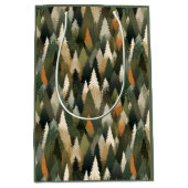 Elegant dennenboompatroon | rustiek bos medium cadeauzakje (Voorkant)