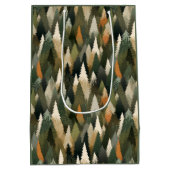 Elegant dennenboompatroon | rustiek bos medium cadeauzakje (Achterkant)