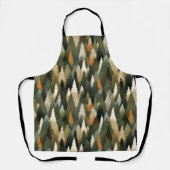 Elegant dennenboompatroon | rustiek bos schort (Voorkant)