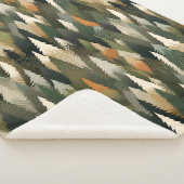 Elegant dennenboompatroon | rustiek bos sherpa deken (3/4)