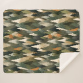 Elegant dennenboompatroon | rustiek bos sherpa deken (Voorkant (horizontaal))