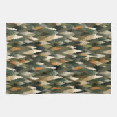 Elegant dennenboompatroon | rustiek bos theedoek (Horizontaal)