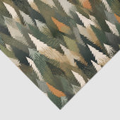 Elegant dennenboompatroon | rustiek bos tissuepapier (Detail)