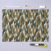 Elegant dennenboompatroon | rustiek bos tissuepapier (Craft)