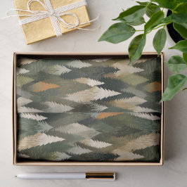 Elegant dennenboompatroon | rustiek bos tissuepapier