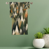 Elegant dennenbos boompatroon bad handdoek