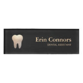 Elegant Dental Assistant Tooth Logo Naambadge (Voorkant)
