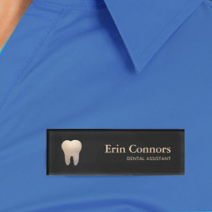 Elegant Dental Assistant Tooth Logo Naambadge
