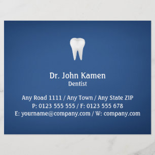 Elegant Dental   Blauw Flyer