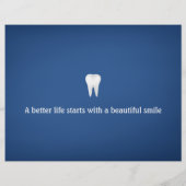 Elegant Dental | Blauw Flyer (Achterkant)