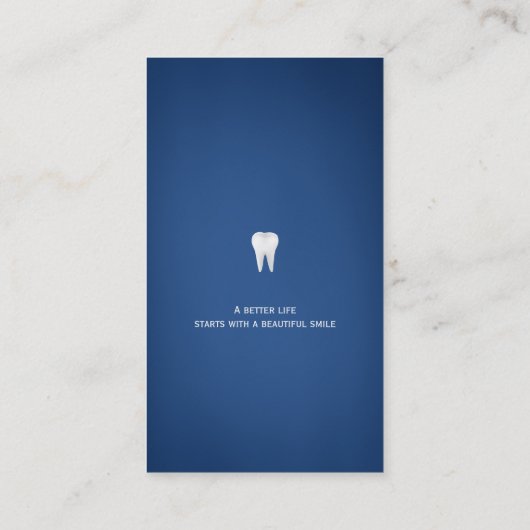 Elegant Dental | Blauw Visitekaartje (Achterkant)