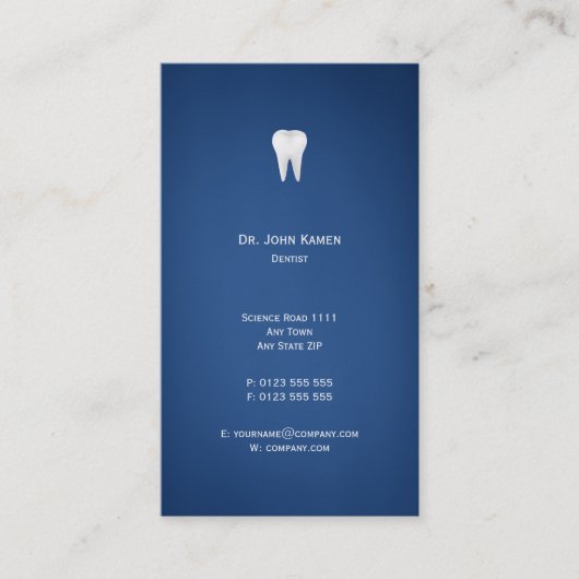 Elegant Dental | Blauw Visitekaartje (Voorkant)