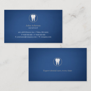 Elegant Dental   Blauw Visitekaartje