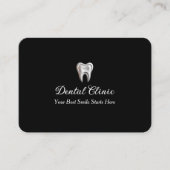 Elegant Dental Clinic Black Dentist QR Code Visitekaartje (Voorkant)