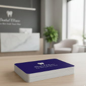 Elegant Dental Clinic Navy Blue Dentist QR Code  Visitekaartje