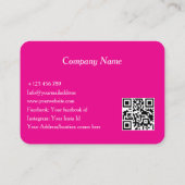 Elegant Dental Clinic Pink Dentist QR Code  Visitekaartje (Achterkant)