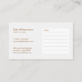 Elegant Dentist Tooth Logo Kantoor Benoeming Afsprakenkaartje (Achterkant)