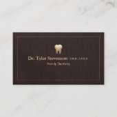 Elegant Dentist Tooth Logo Kantoor Benoeming Afsprakenkaartje (Voorkant)