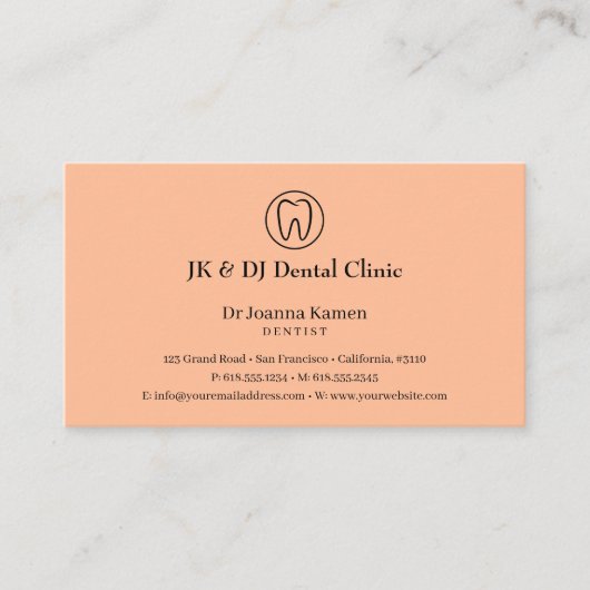 Elegant Dentist Visitekaartje (Voorkant)