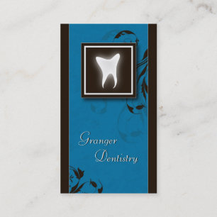 Elegant Dentist Visitekaartje Blue Molar Tooth