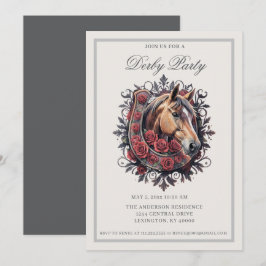 Elegant Derby Feest Kaart