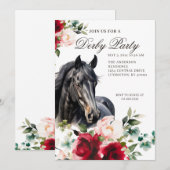 Elegant Derby Feest Kaart (Voorkant / Achterkant)
