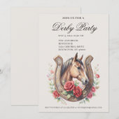 Elegant Derby Feest Kaart (Voorkant / Achterkant)