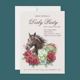 Elegant Derby Feest Kaart
