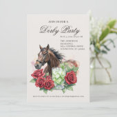 Elegant Derby Feest Kaart (Staand voorkant)