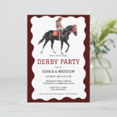 Elegant Derby Party Horse Racing Invitation Kaart (Staand voorkant)