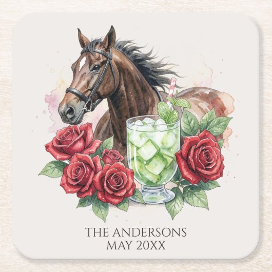 Elegant Derby Party  Kartonnen Onderzetters (Voorkant)