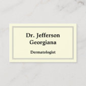 Elegant Dermatologist Visitekaartje (Voorkant)