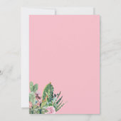 Elegant Desert Cacti Succulents Wedding Invitation Kaart (Achterkant)